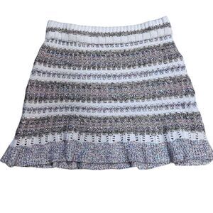 Like New Ramy Brook Women's Striped Sequin Knit Mini Skirt Multicolor Size M